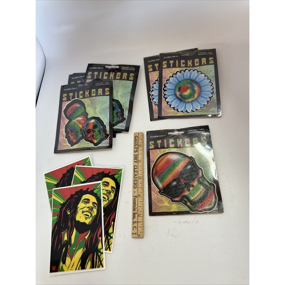 Vintage Vinyl Classi-cal & Bob Marley  Sticker Lot -10 Pieces-Free Shipping (20)